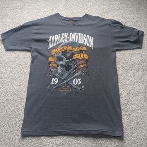 Harley-Davidson Men's Black Graphic Skull Tee